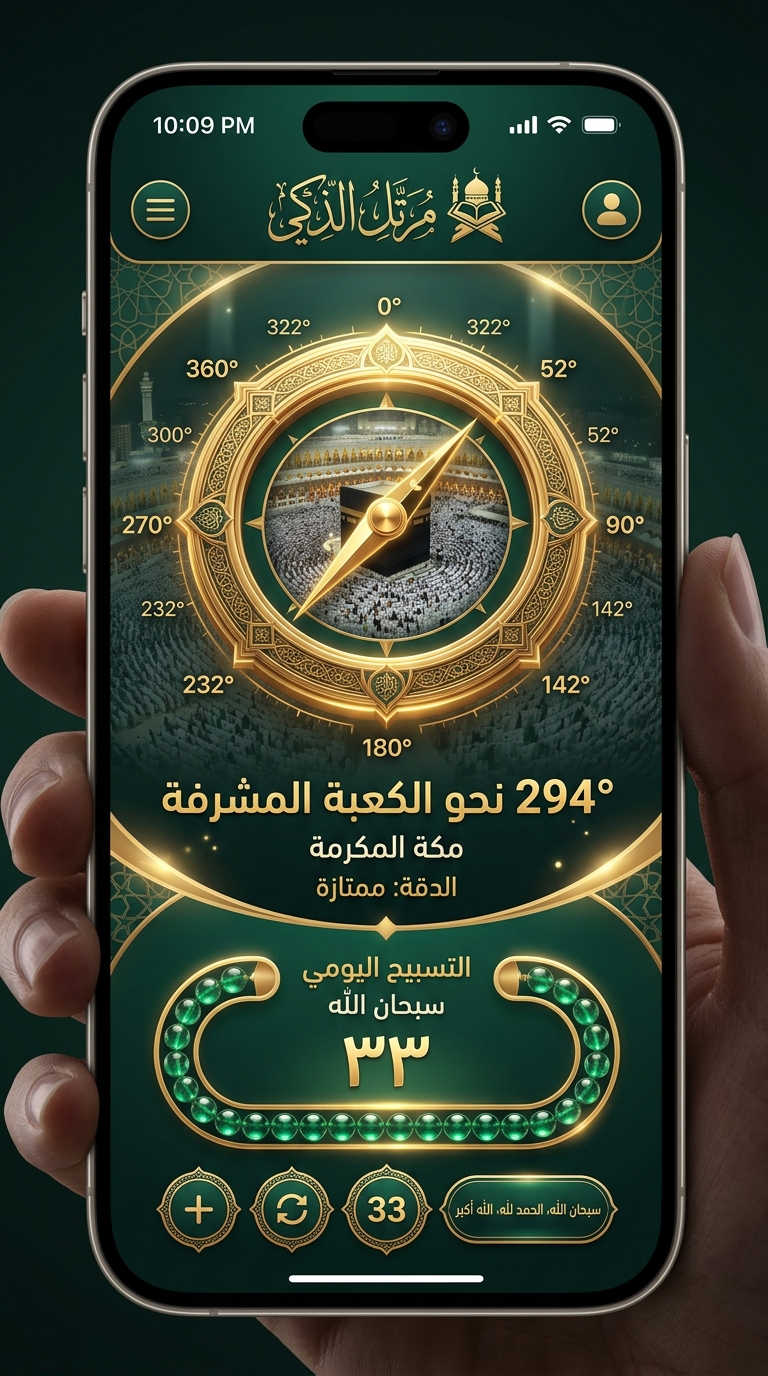 3D Kıble Pusulası Kabe yönü bulma Ziya Kuran uygulamasında